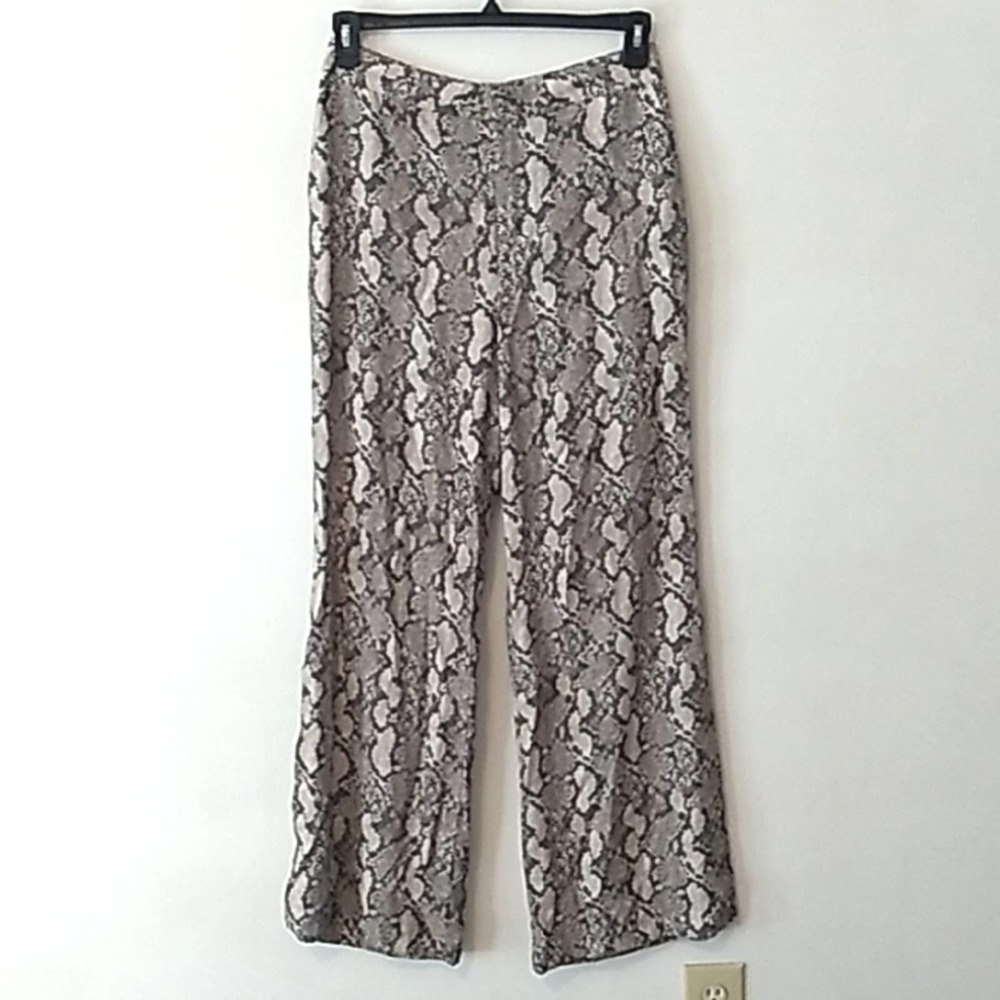 H&M Snakeskin Wide Leg Trouser Pants
